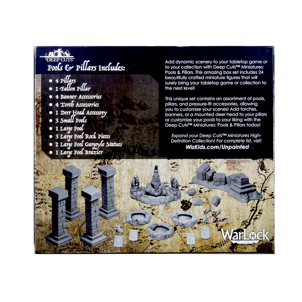 WizKids Deep Cuts Unpainted Miniatures: Pools and Pillars