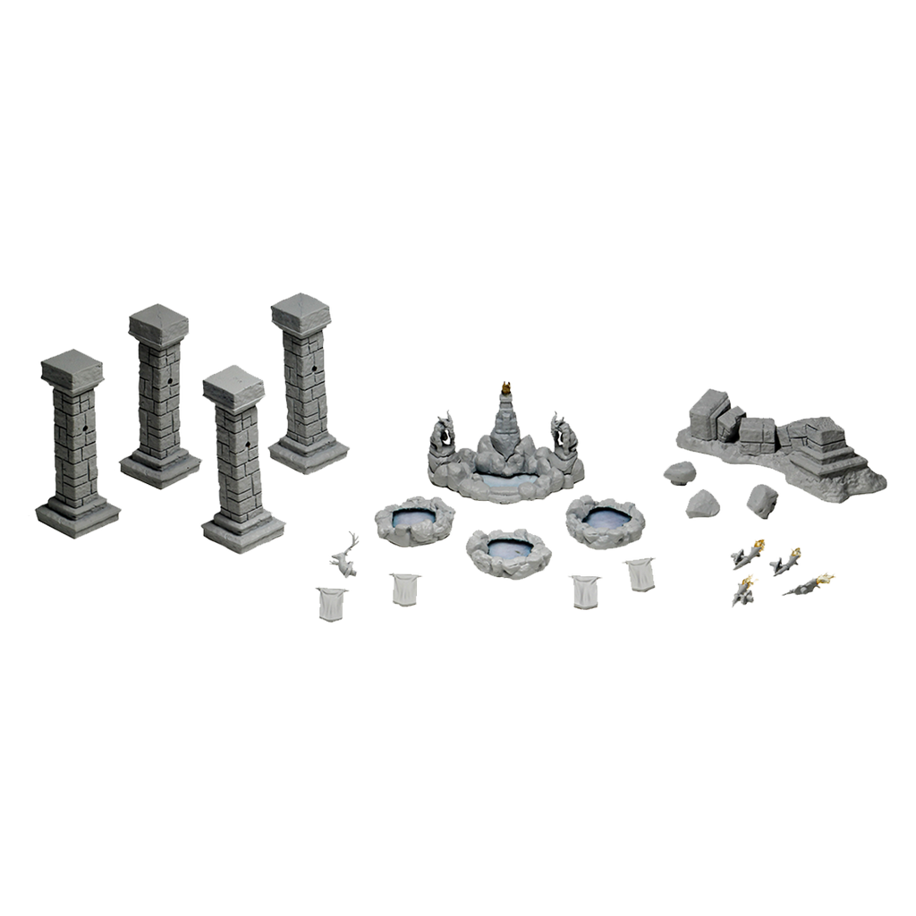 WizKids Deep Cuts Unpainted Miniatures: Pools and Pillars - Good Games