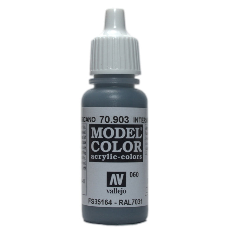 Vallejo Model Colour - Intermediate Blue 17ml Acrylic Paint (AV70903) - Good Games