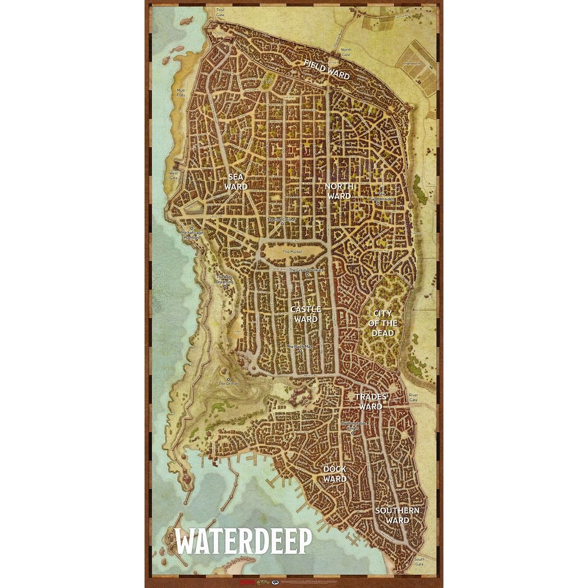 Dungeons & Dragons - Waterdeep Map Game Mat - Good Games