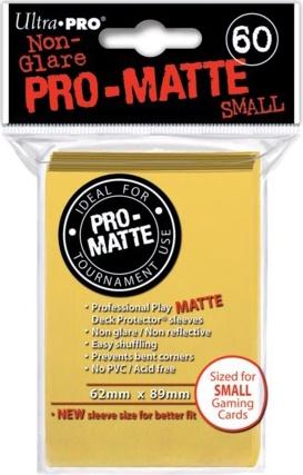 Sleeves Non-Glare Pro-Matte Small Yellow 60 Pack - Good Games