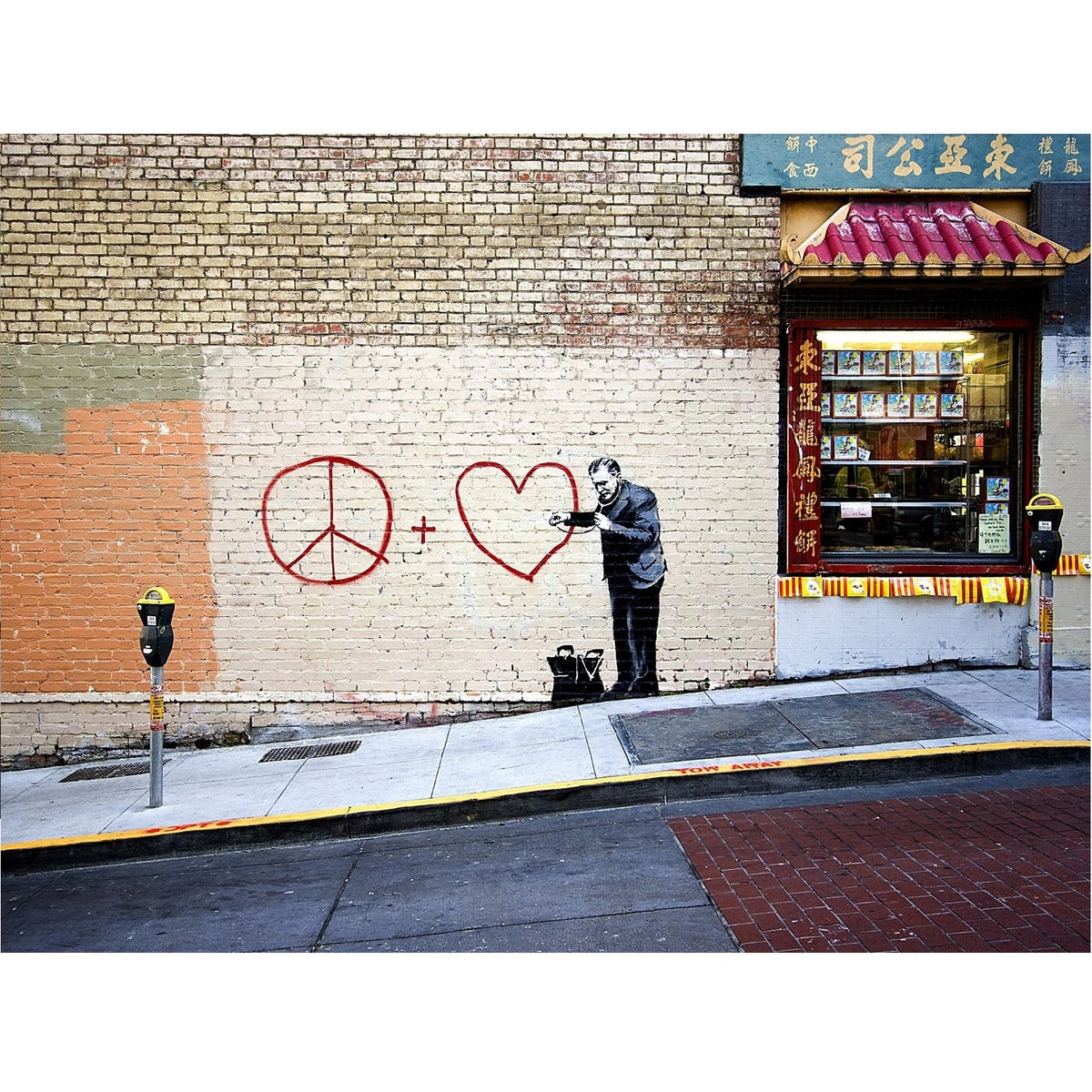 Bansky Urban Art Peaceful Hearts Doctor 1000 Piece Jigsaw