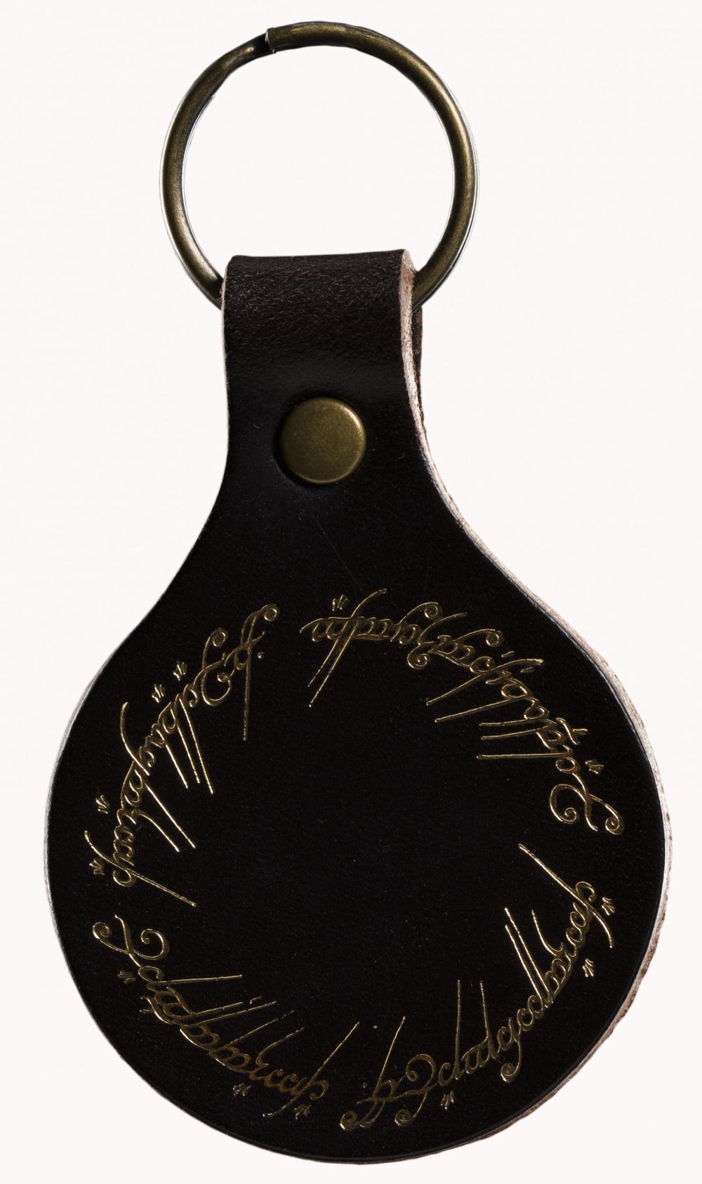 The Lord Of The Rings Leather Keyring One Ring Inscription