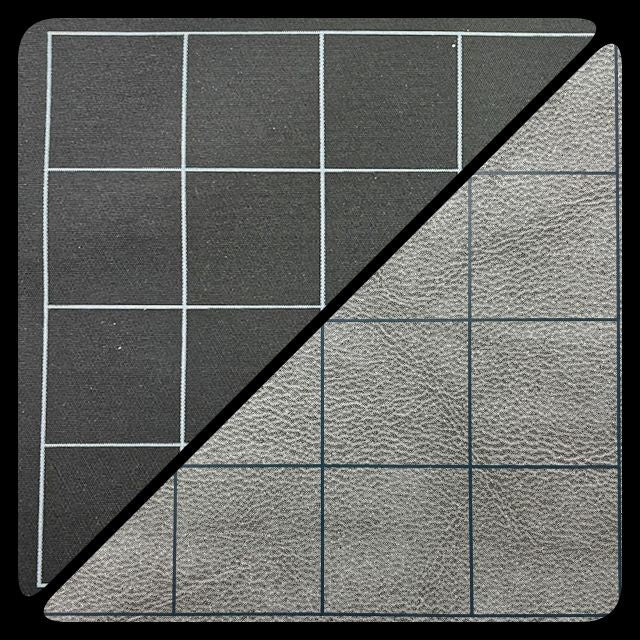 Chessex - Reversible Battlemat 1 Squares BlackGrey 23 1/2 x 26 CHX 96480 - Good Games