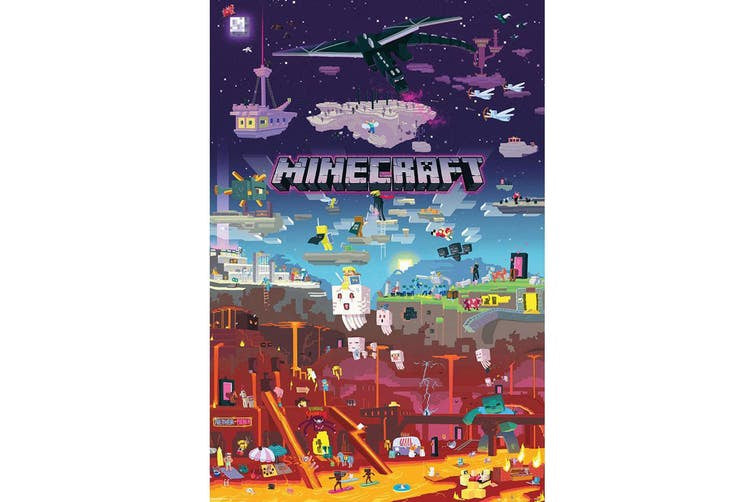 Minecraft - World Red Poster - Good Games