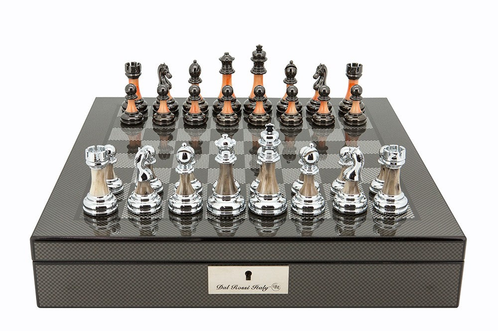 Dal Rossi Carbon Fibre Metal/Marble Chess Set - Good Games