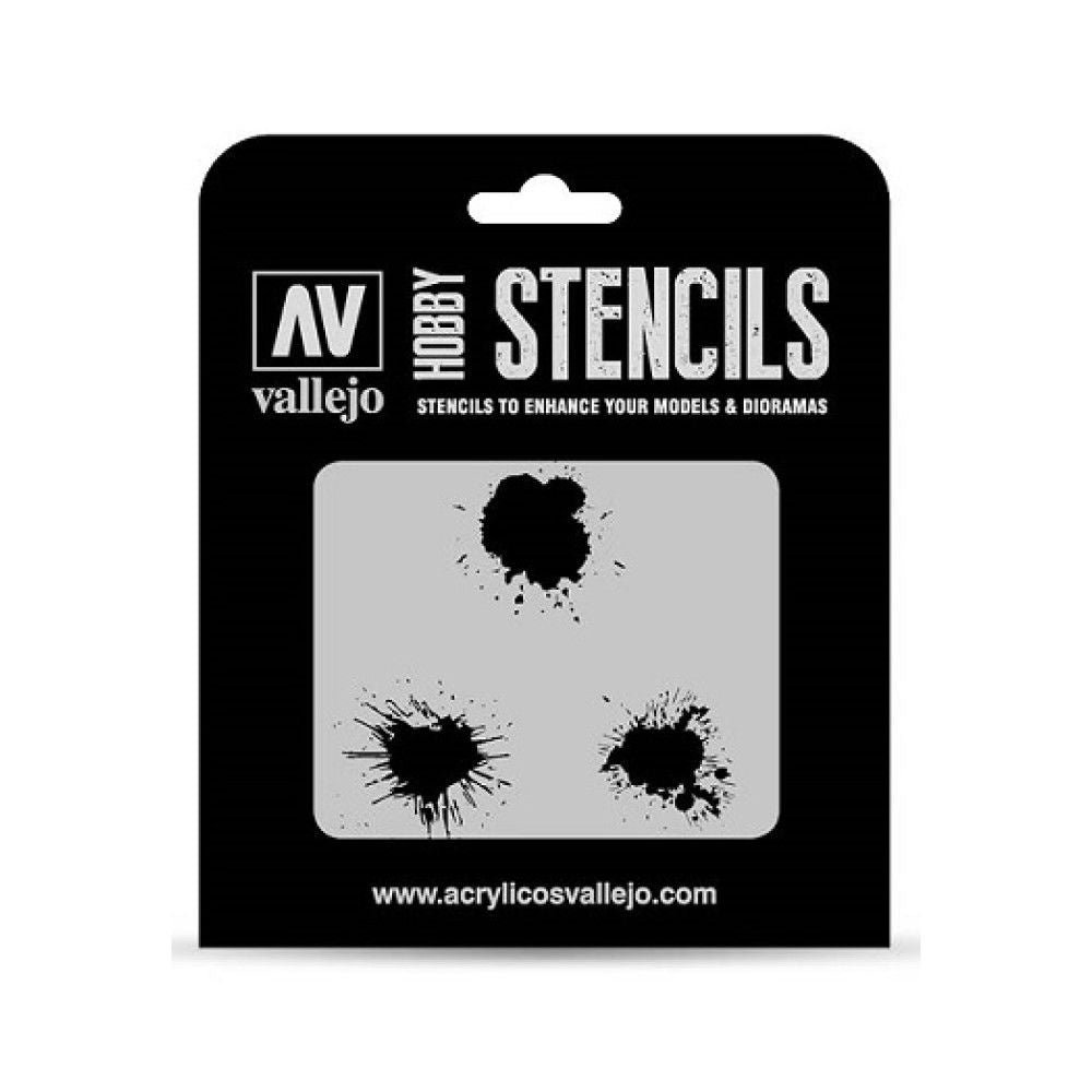 Vallejo Hobby Stencils - Paint Stains - Good Games
