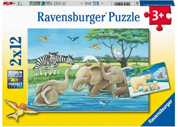 Ravensburger - Baby Safari Animals - 2x12 Piece Jigsaw - Good Games