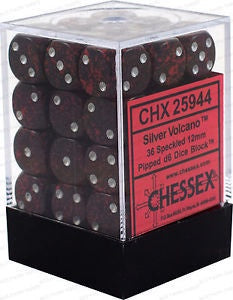 Chessex - Speckled 12mm D6 Set - Silver Volcano (CHX25944) - Good Games