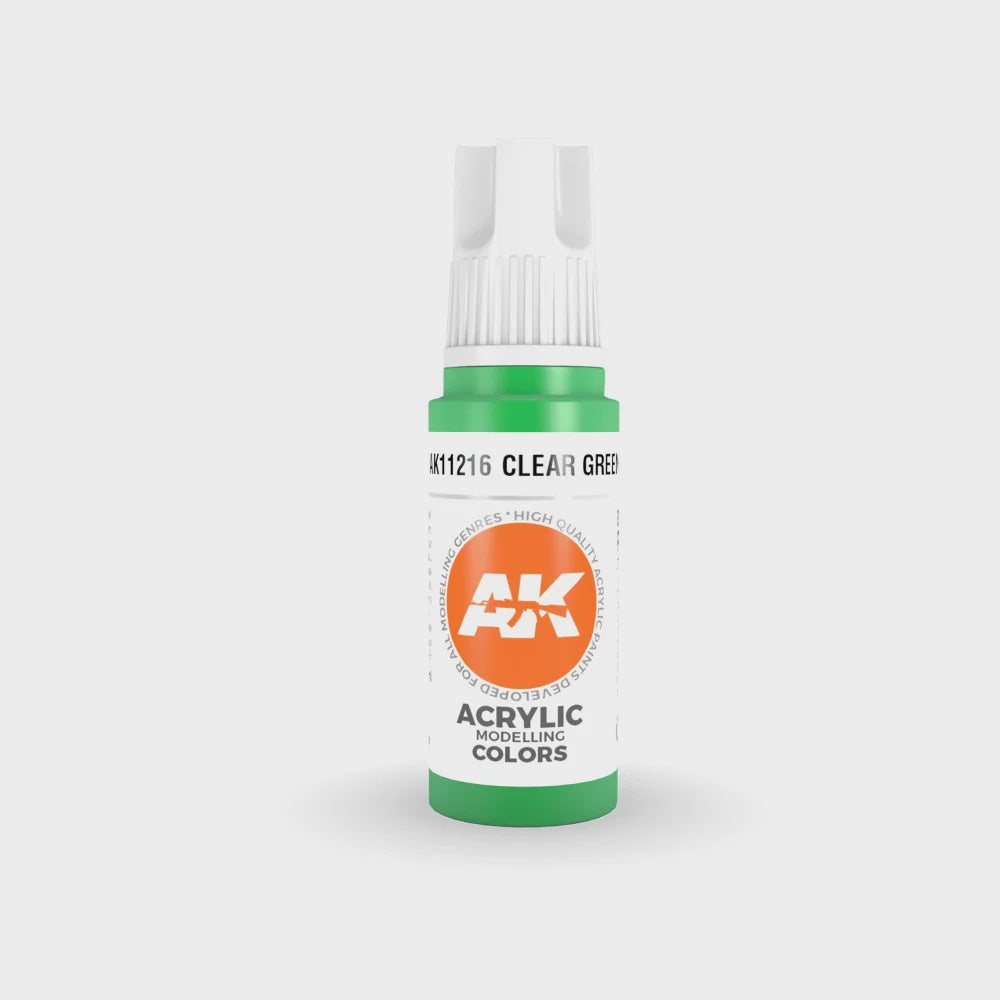 AK Interactive 3Gen Acrylics - Clear Green 17ml - Good Games
