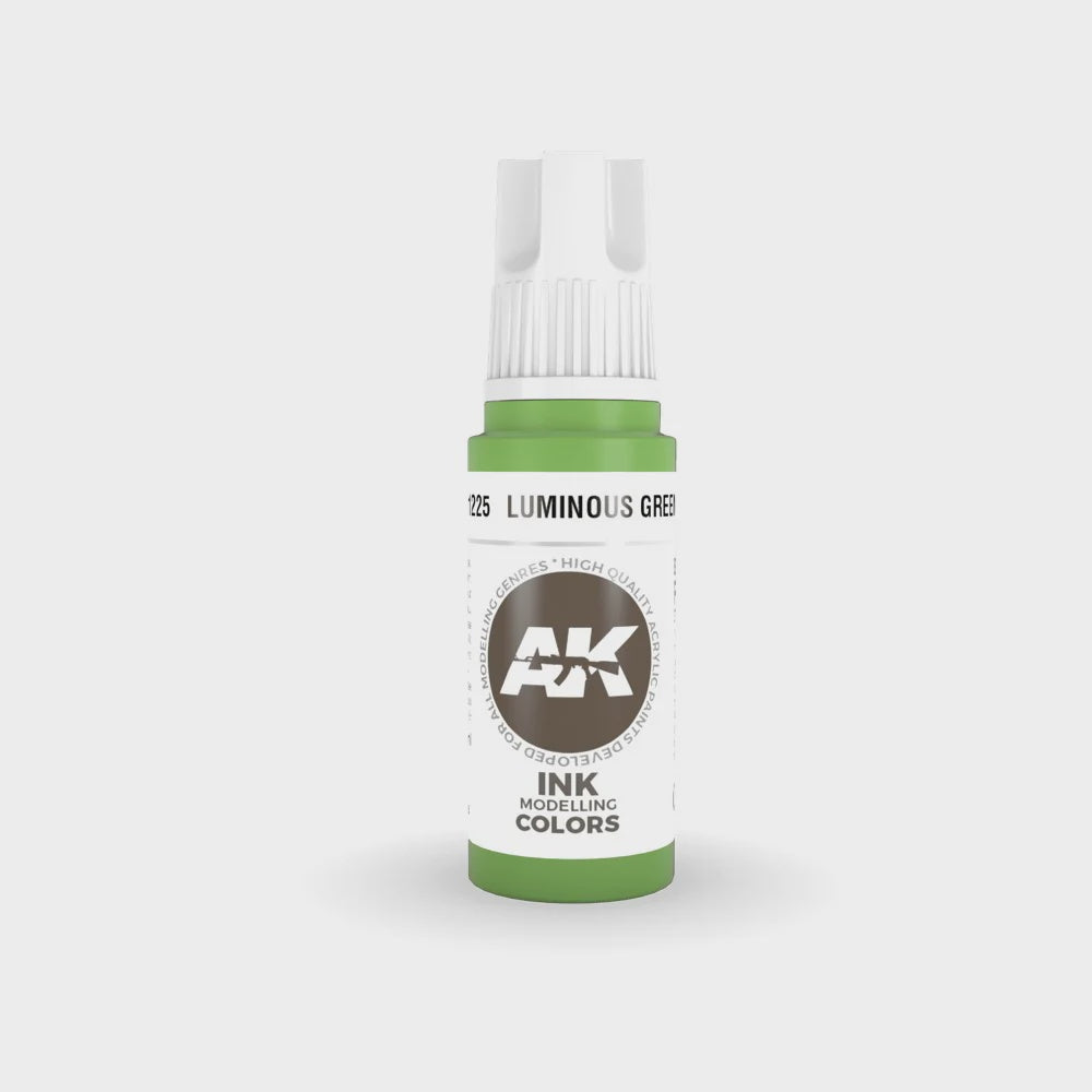 AK Interactive 3Gen Acrylics - Luminous Green INK 17ml - Good Games