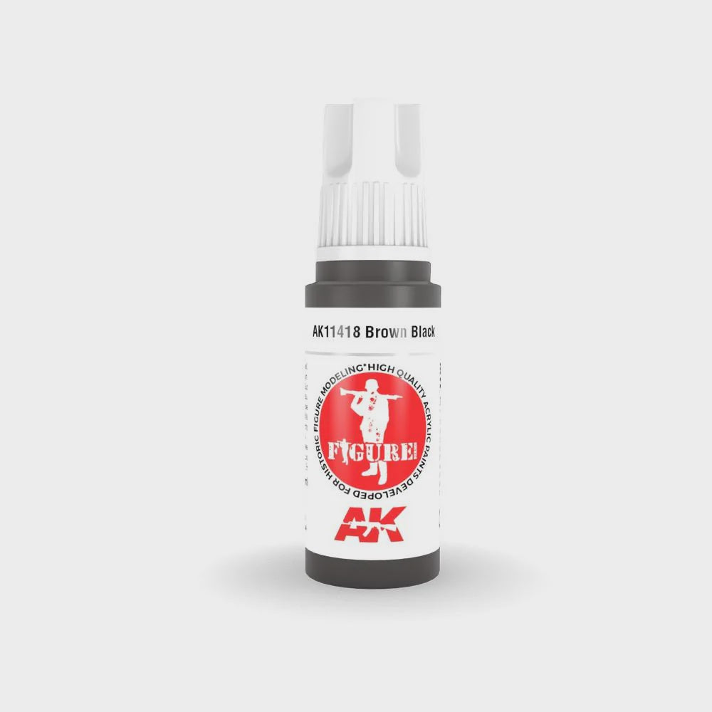 AK Interactive 3Gen Figures Acrylics - Brown Black 17ml - Good Games