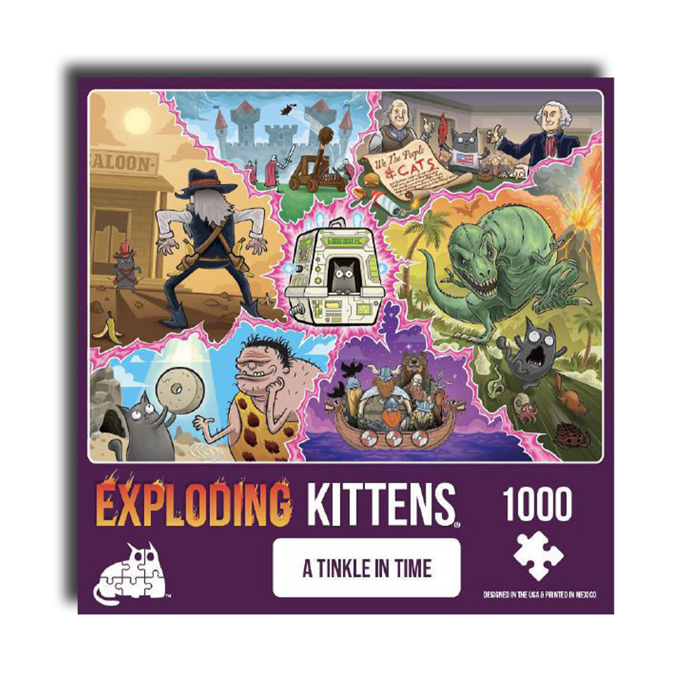 Exploding Kittens Puzzle A Tinkle In Time 1000 Piece Puzzle - Good Games