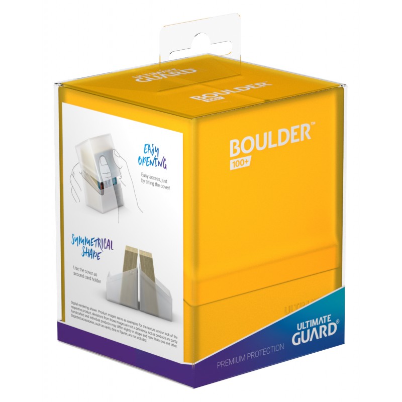 Ultimate Guard - Boulder Deck Case 100+ Standard Size Amber - Good Games