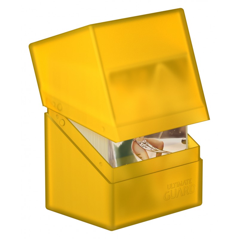 Ultimate Guard - Boulder Deck Case 80+ Standard Size Amber - Good Games