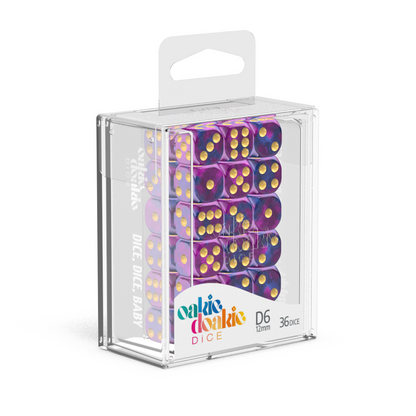 Oakie Doakie Dice - D6 12mm Gemi Amethyst (36) - Good Games