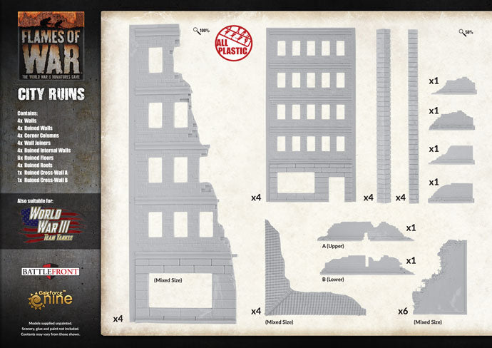 Battlefield in a Box: Ruined City Building (Plastic) - Good Games