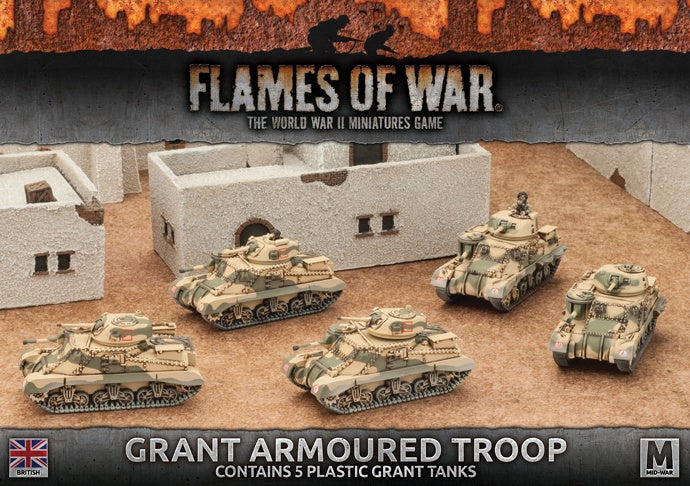 Flames of War: British: Grant Armoured Troop (Plastic) - Good Games