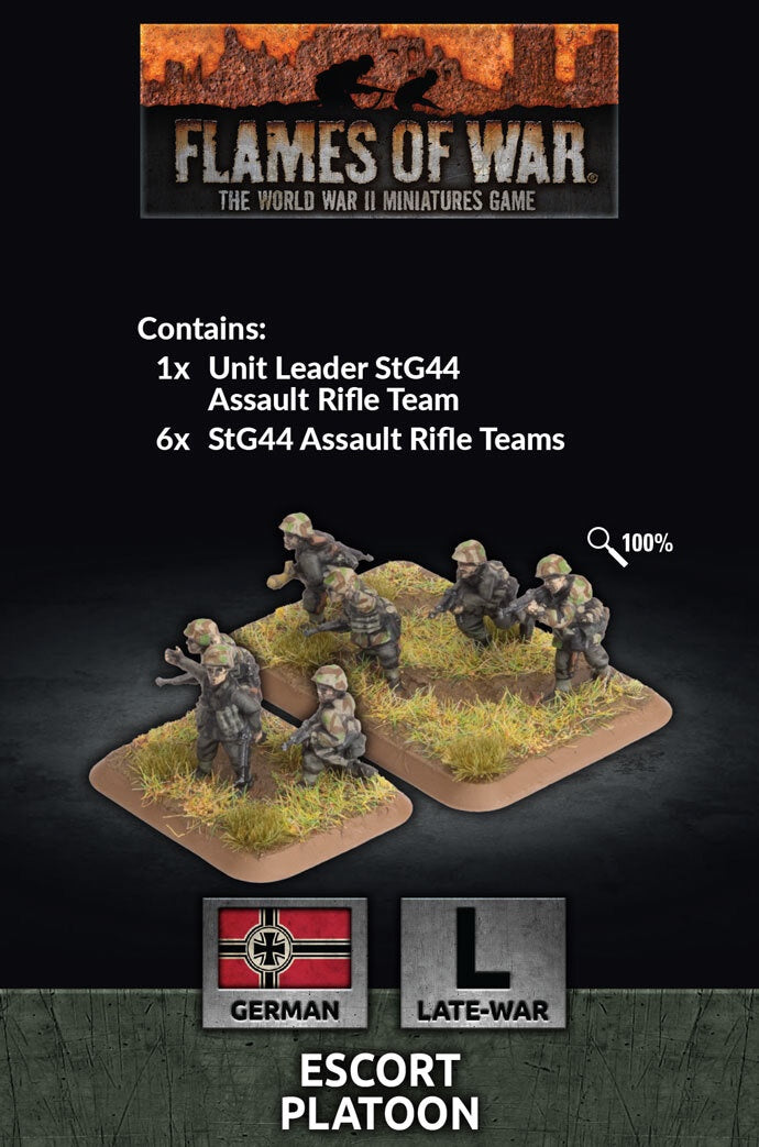Flames of War: German: Escort Platoon (x30 Figs Plastic) - Good Games