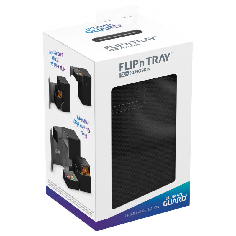 Ultimate Guard - Flip N Tray Deck Case 100+ Standard Size Xenoskin Black - Good Games