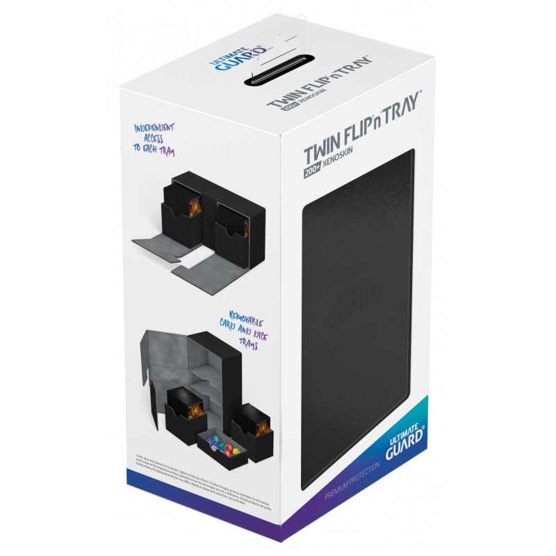 Ultimate Guard - Twin Flip N Tray Deck Case 200+ Standard Size Xenoskin Black - Good Games
