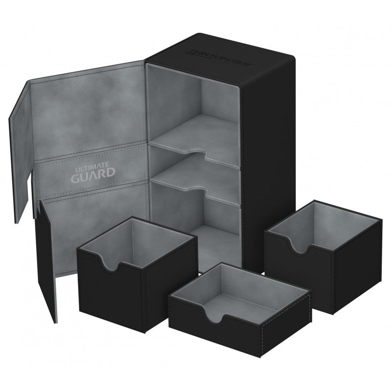Ultimate Guard - Twin Flip N Tray Deck Case 200+ Standard Size Xenoskin Black