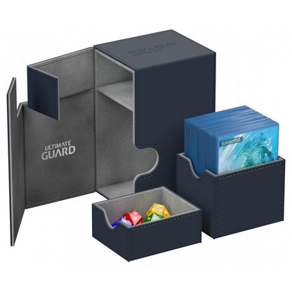 Ultimate Guard - Flip N Tray Deck Case 80+ Standard Size Xenoskin Blue - Good Games