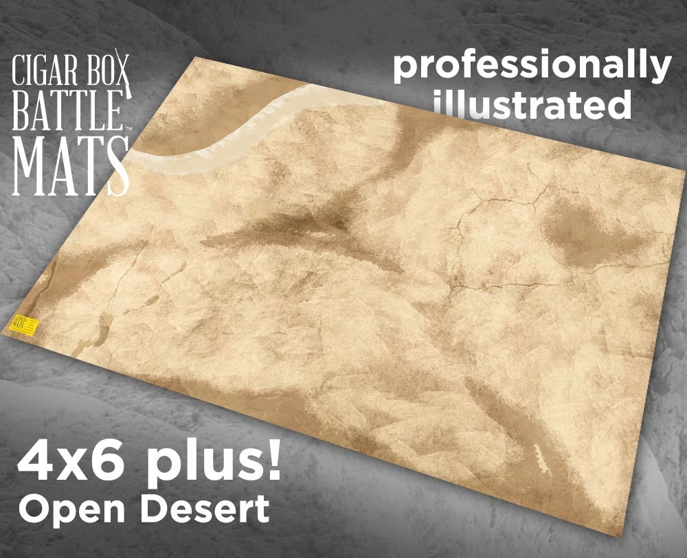 Cigar Box Battlemat Open Desert 4x6 Battle Mat - Good Games