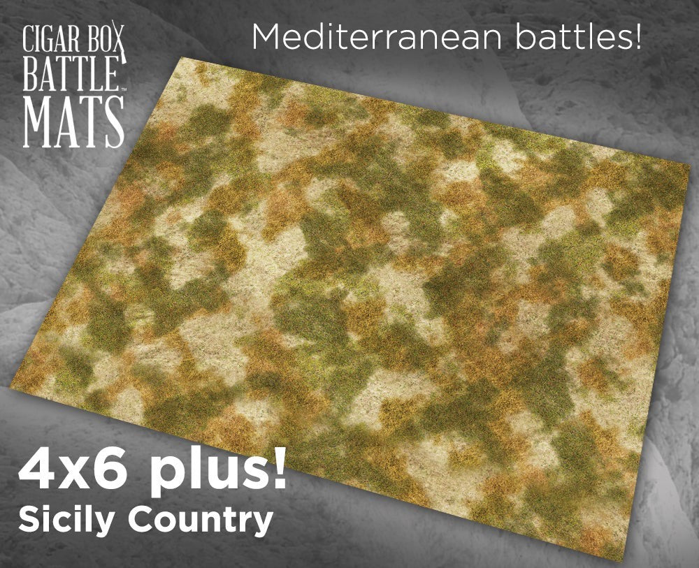 Cigar Box Battlemat Sicily Country 4x6 Battle Mat - Good Games