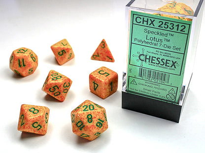 Chessex - Speckled Polyhedral 7-Die Set - Lotus (CHX25312) - Good Games