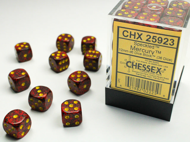 Chessex - Speckled 12mm D6 Set - Mercury (CHX25923) - Good Games