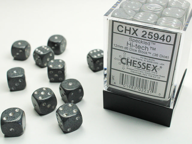 Chessex - Speckled 12mm D6 Set - Hi-Tech (CHX25940) - Good Games