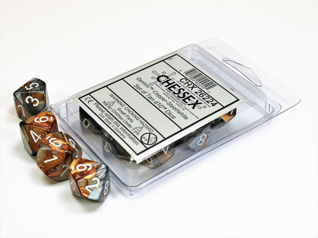 Chessex - Gemini Polyhedral D10 Set - Sunburst/Red (CHX26224)