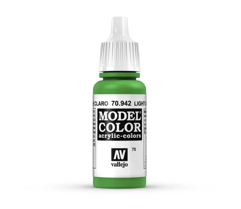 Vallejo Model Colour - Light Green 17ml Acrylic Paint (AV70942) - Good Games