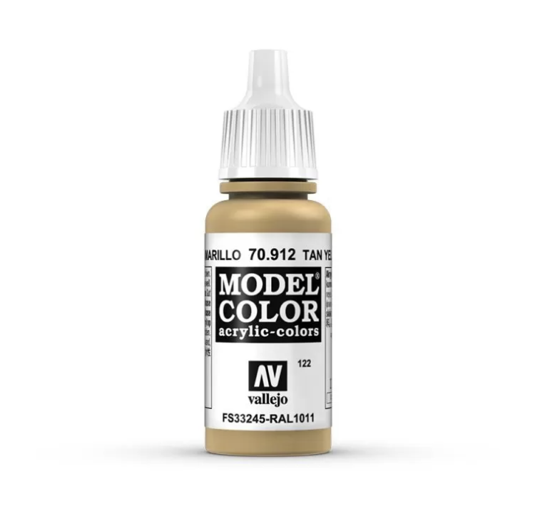 Vallejo Model Colour - Tan Yellow 17ml Acrylic Paint (AV70912) - Good Games