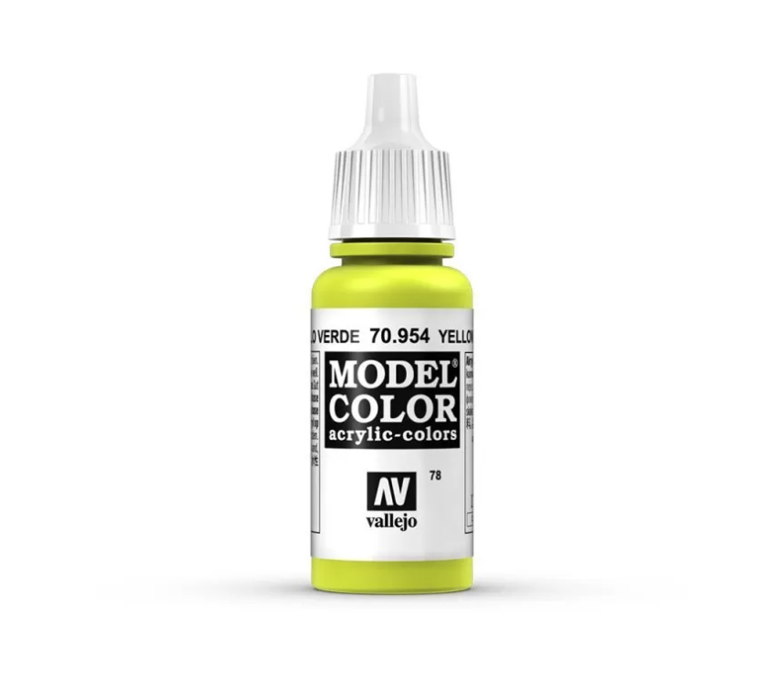 Vallejo Model Colour - Yellow Green 17ml Acrylic Paint (AV70954) - Good Games