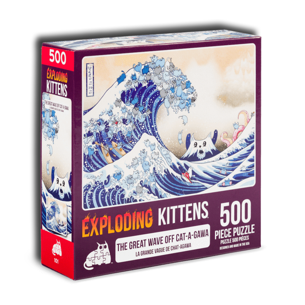 Exploding Kittens The Great Wave Off Cat-A-Gawa 1000 Piece Jigsaw - Good Games
