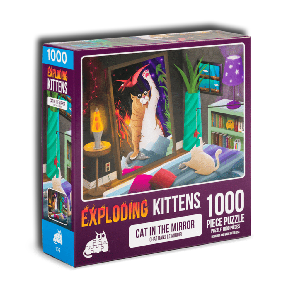 Exploding Kittens Cats in the Mirror 1000 Piece Jigsaw - Good Games