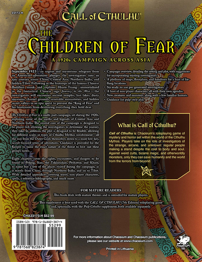 Call of Cthulhu RPG - Children of Fear - Good Games