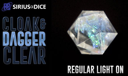 Sirius Dice - Clear Cloak & Dagger Dice Set 7 - Good Games