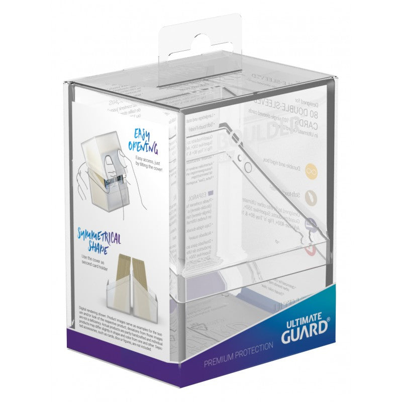 Ultimate Guard - Boulder Deck Case 80+ Standard Size Clear Deck Box - Good Games