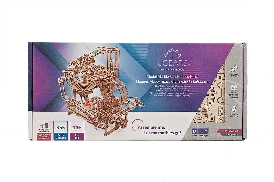 Ugears - Marble Run Stepped Hoist - Good Games