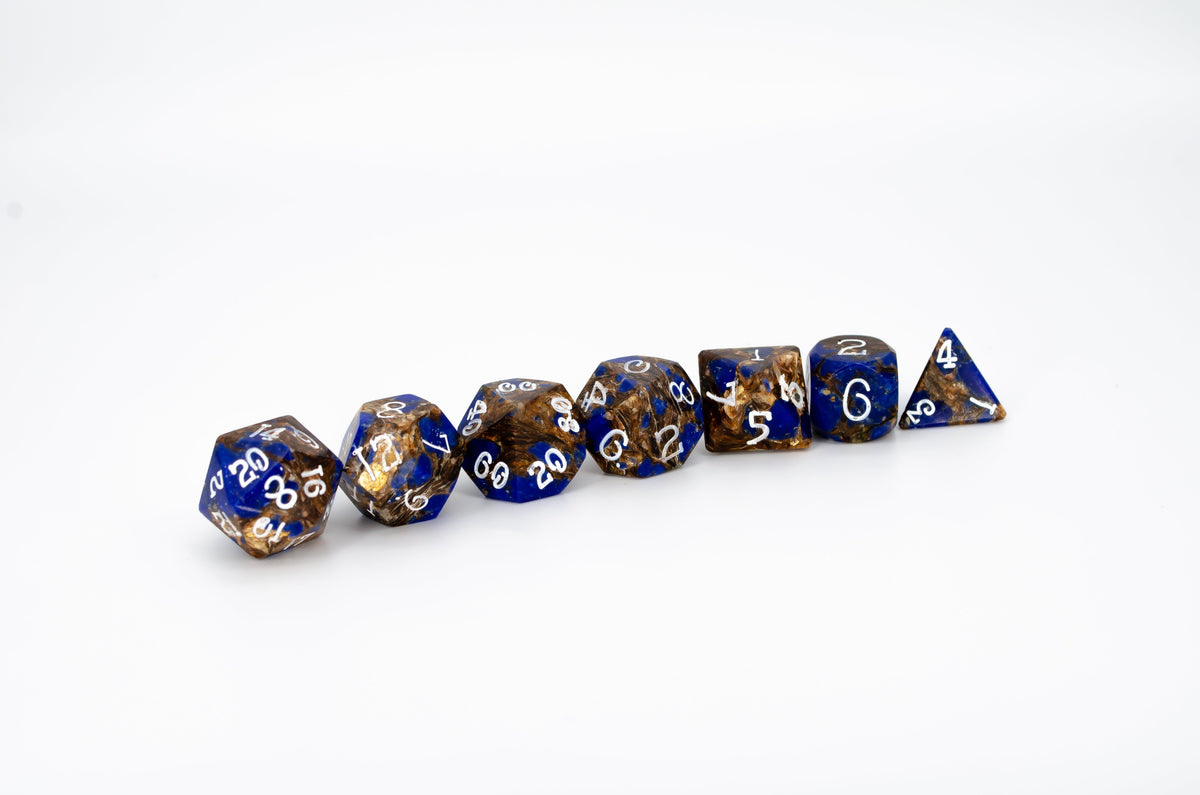 Level Up Dice - Bronzite Lapis Lazuli - Good Games