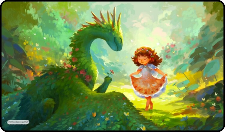 Gamermats - A Dragon and a Curtsy TCG Sized Playmat - Good Games