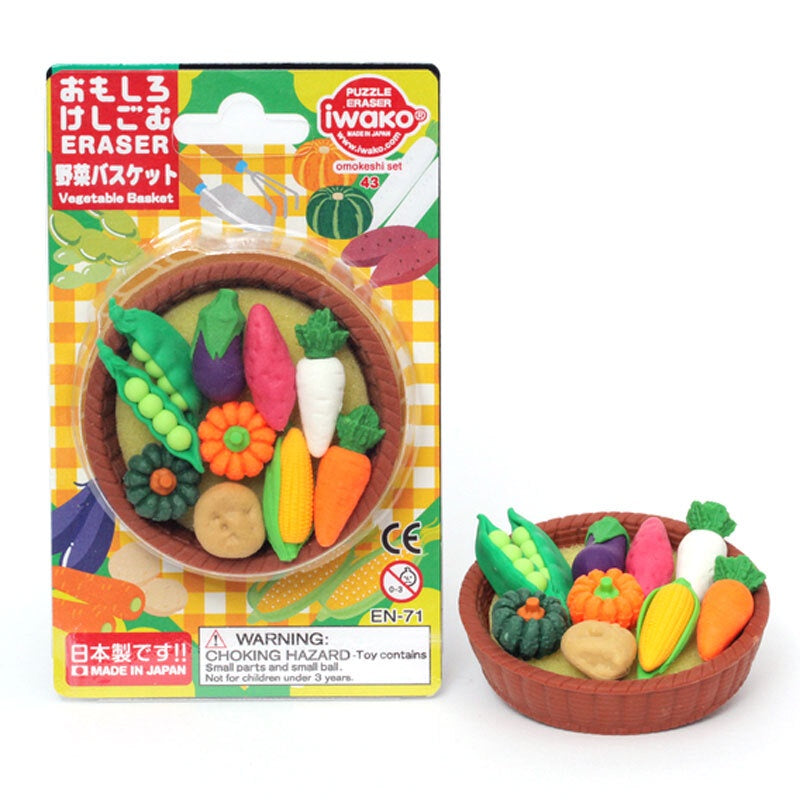 Iwako - Eraser Pack - Vegetable Basket - Good Games