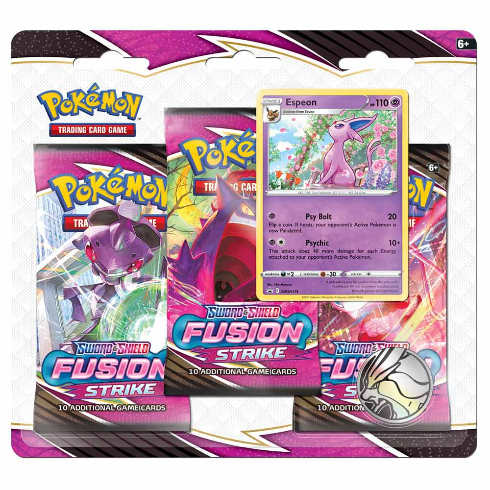 Pokemon TCG - Sword &amp; Shield - Fusion Strike Three Booster Blister - Good Games