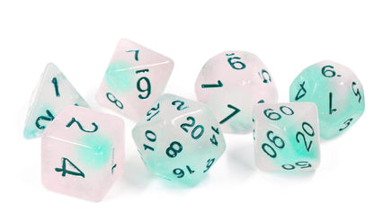 Sirius Dice - Frosted Glowworm Dice Set 7 - Good Games
