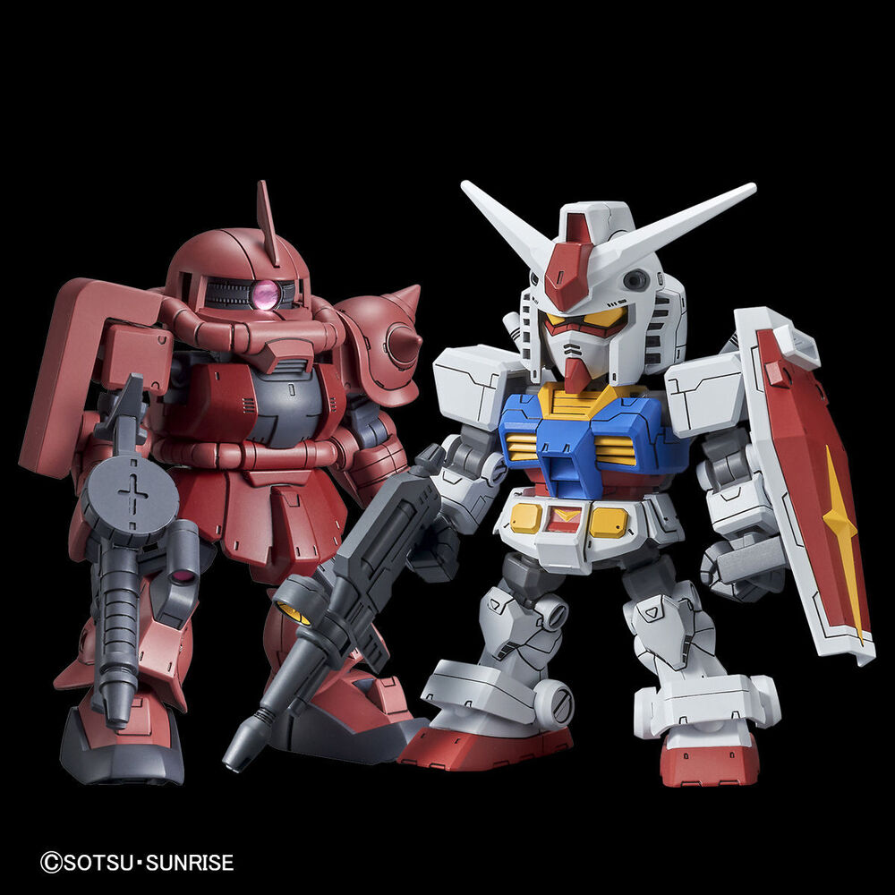 Bandai SD gundam cross shilhouette RX-78-2 GUNDAM &amp; MS-06S ZAKU II - Good Games