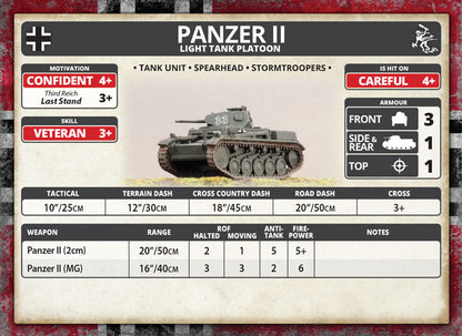 Flames of War: Germans: Panzer II Light Tank Platoon - Good Games