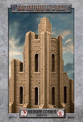 Battlefield in a Box: Gothic Battlefields - Medium Corner - Sandtone (x1) - 30mm - Good Games